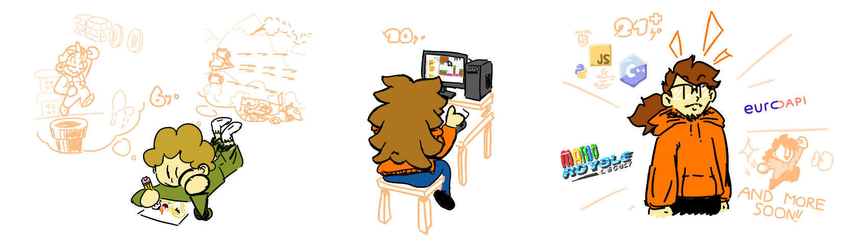 Pyriel over the years Drawings of Pyriel over the years. Since the day he discovered video games, he's been dreaming of making ones of his own. Since then, he's made a lot of progress and concretizes his ambitions further and further!